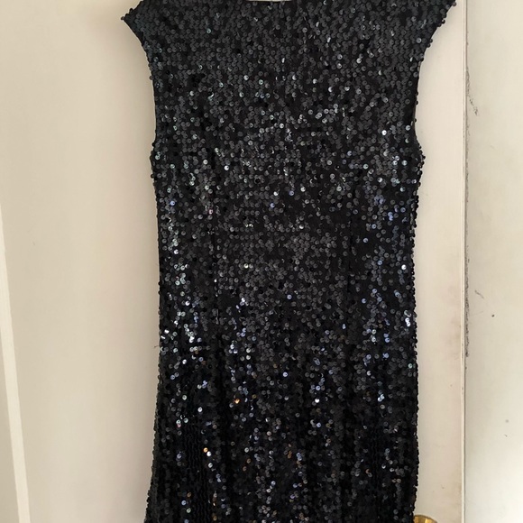Sequined Black Dress Size M - Picture 2 of 4